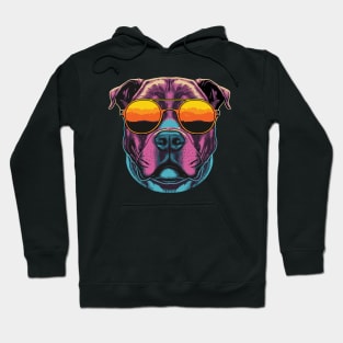 Retro Sunset Pit Bull Hoodie